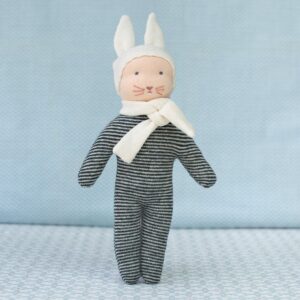 Le kit couture du petit lapin, un doudou tout doux à confectionner soi-même avec des matières naturelles
