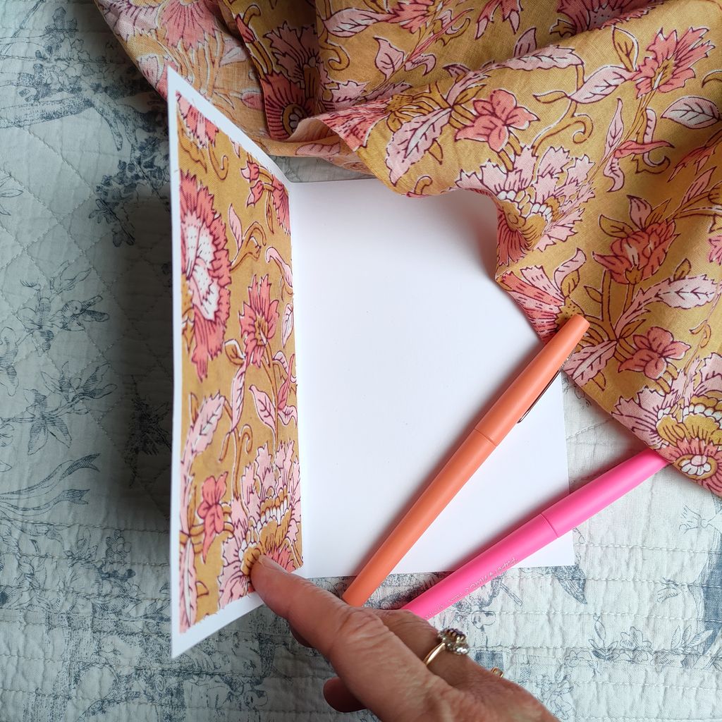 Le kit de la carte brodée Branche fleurie